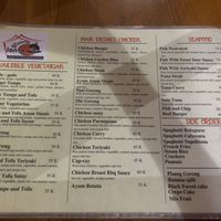 Menu  at Lonto in Penida Island