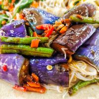 Eggplants at Wan Yuan 萬緣齋 - Greenwich Drive in East Singapore