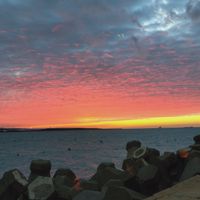 20181215今日將變天前的夕照美景。 at Coolife Owl 貓頭鷹藝品蔬食館 - Māotóuyīng in New Taipei City