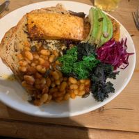 Vegan breakfast mmmmmm at The Warren in Carmarthen