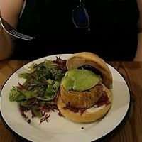 Carrot burger at The Warren in Carmarthen