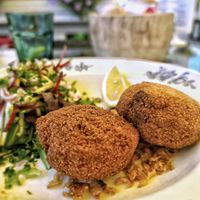 Vegan Ham & cheeze croquettes at Groenendijk Weert in Weert