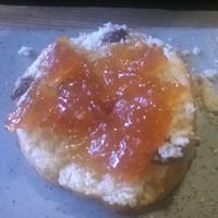 Vegan scone and jam at Kiln in Newcastle Upon Tyne