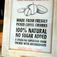 There's a bakery and coffee shop next door. at The Butcher's Daughter in Brooklyn