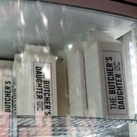 From the bakery and coffee shop next door. at The Butcher's Daughter in Brooklyn