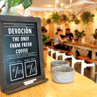 From the bakery and coffee shop next door. at The Butcher's Daughter in Brooklyn