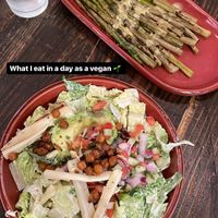 Asparagus and Caesar, Avocado and Artichoke Salad  at Kid Cashew in Charlotte