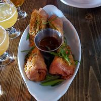 Vegan Spring Rolls at Old Irving Brewing Co in Chicago