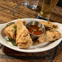 Vegan spring rolls  at Old Irving Brewing Co in Chicago