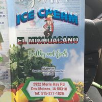 Menu at El Michoacano Ice Cream and Mexican Food in Des Moines