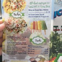 Menu at El Michoacano Ice Cream and Mexican Food in Des Moines