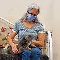 Two lap cats are better than one! at Catnap Cafe in Christchurch