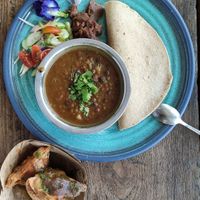 Indian food at Santi Asoke Temple Community in Bangkok