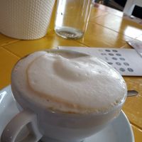 coconut milk cappuccino at Cafe Eighty2 in Drumnadrochit