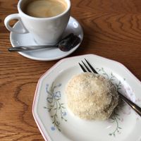 Wild berry and coconut ball vegan cake £3 at Cafe Eighty2 in Drumnadrochit