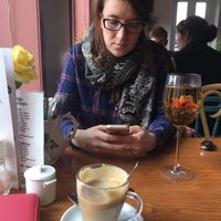 Latte with Soy Milk at Cafe Eighty2 in Drumnadrochit