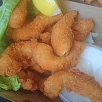 Breaded scampi prawns at Northcote Fish & Chips in Northcote