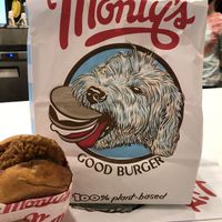 Chick’n sandwich  at Monty's Good Burger in Riverside