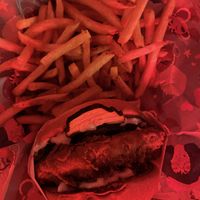 Non chicken burger  at Monty's Good Burger in Riverside