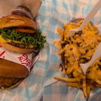 Cheeseburger, chicken sandwich, loaded fries at Monty's Good Burger in Riverside