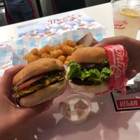 Singles & tots with ranch  at Monty's Good Burger in Riverside