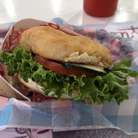 The single... a really nice plant based option for this fairly recent vegetarian convert. at Monty's Good Burger in Riverside