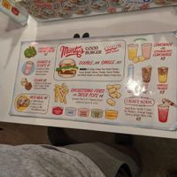 Menu selection at Monty's Good Burger in Riverside