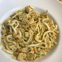 Bangkok udon stirfry with added tofu  at Wok to Walk in Riga