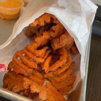 Waffle fries  at Pure Juicery Bar in Cary