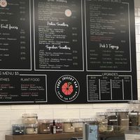 Lots to choose from! And this isn’t the entire menu  at Pure Juicery Bar in Cary