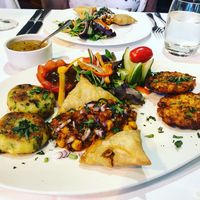 Vegan starter to share  at Calcutta Club in Nottingham