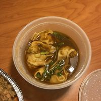 Spicy wonton dumplings   at Affinity Vegetarian Garden in Winnipeg