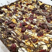 Cashew and cinder toffee tiffin (vegan) at Domu in Bangor