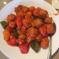 Sweet & Sour balls at Delicious Vegetarian Restaurant in Winnipeg