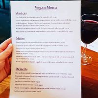 The vegan menu at Green Man in Colne