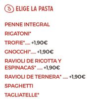 Carta at Macchina Pasta Bar in Barcelona