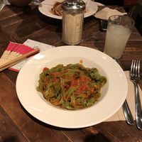 spinach pasta at Macchina Pasta Bar in Barcelona