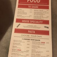 Menu 1 at Macchina Pasta Bar in Barcelona