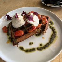 Vegan gluten free waffles   at Lexi's Healthy Eatery in Rosebank
