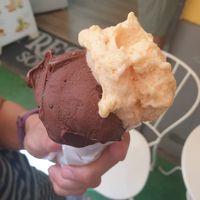 Vegan Chocolate and peach at Fresco in Sorrento