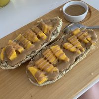 Peanut butter sandwich at Ukku Acai Bar in Puerto Ayora