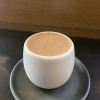House hot chocolate- ask for vegan  at Dandelion Chocolate in San Francisco