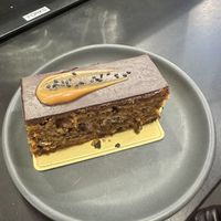 vegan carrot cake  at Dandelion Chocolate in San Francisco