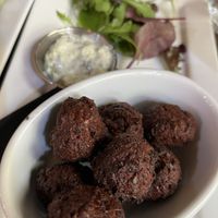 Beetroot falafel   at The Bike Shed Motorcycle Club in London