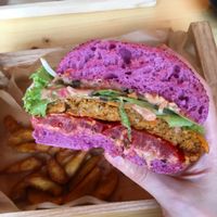 🍒 Cherry 🍒 bomb burger at Flower Burger in Rotterdam