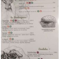 Menu at Vegania in Madrid