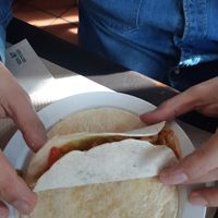 Main: jackfruit fajitas (2) at Vegania in Madrid