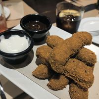 Chicken strips at Vegania in Madrid