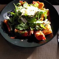 Rigattoni at Vegania in Madrid