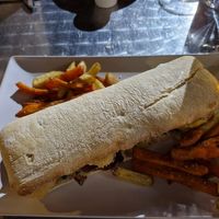 Bocadillo de calamares at Vegania in Madrid